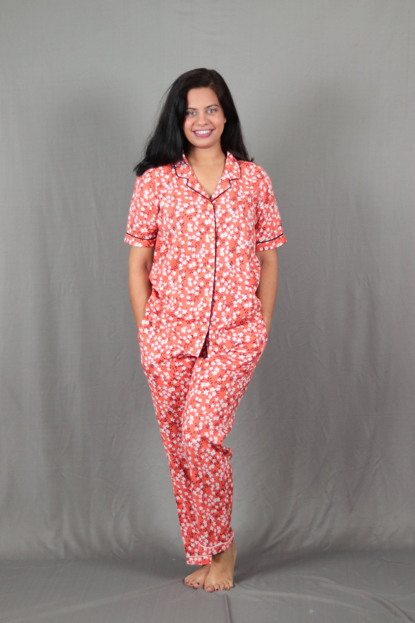 AOP Floral Print Long PJ Set