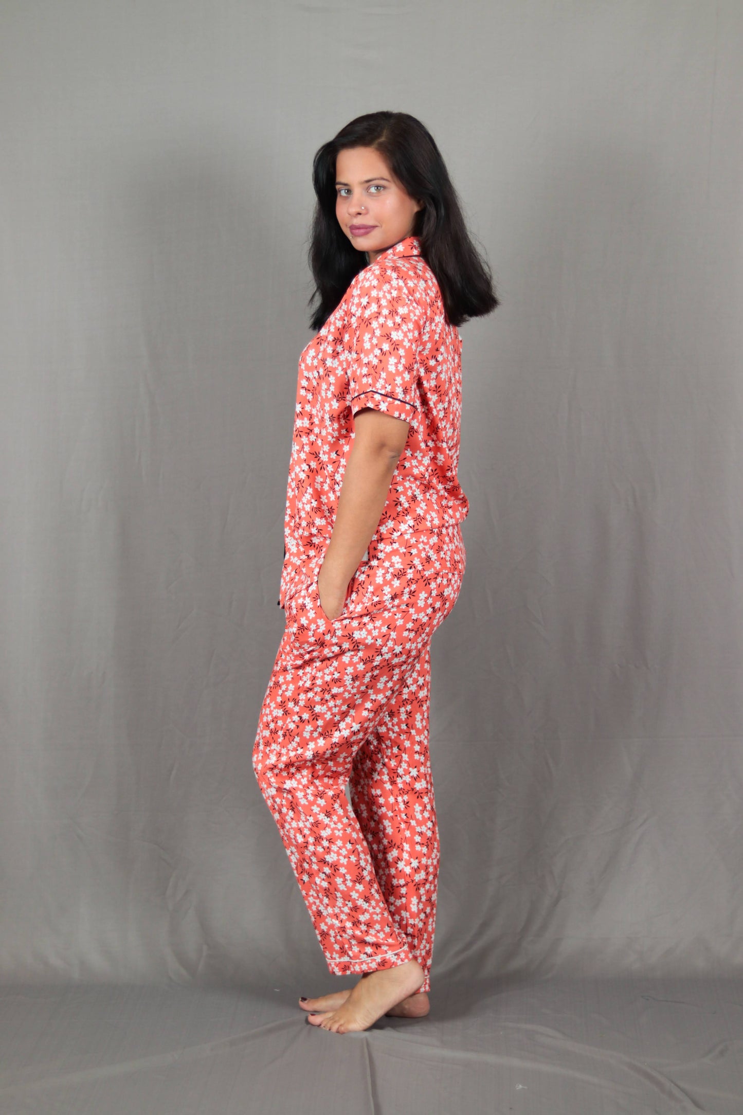 AOP Floral Print Long PJ Set