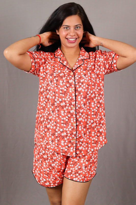 AOP Floral Print Short PJ Set