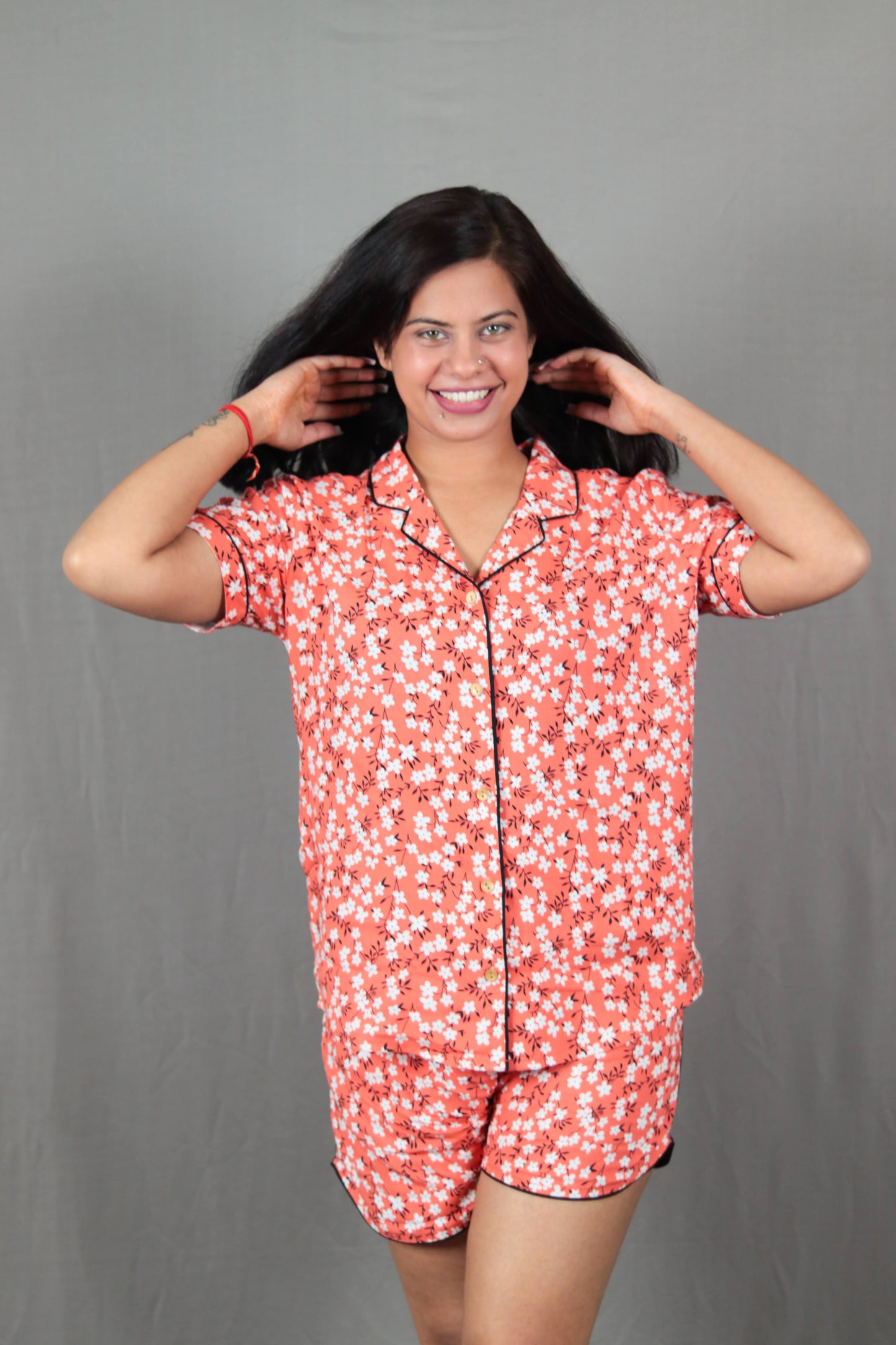 AOP Floral Print Short PJ Set