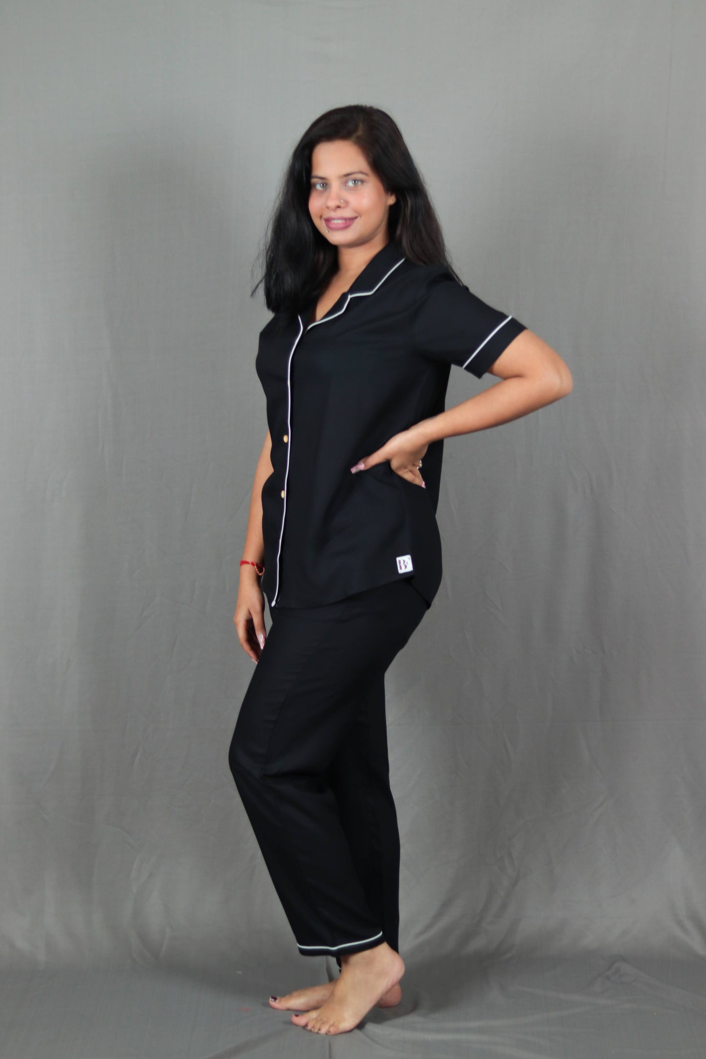 Black Long PJ Set