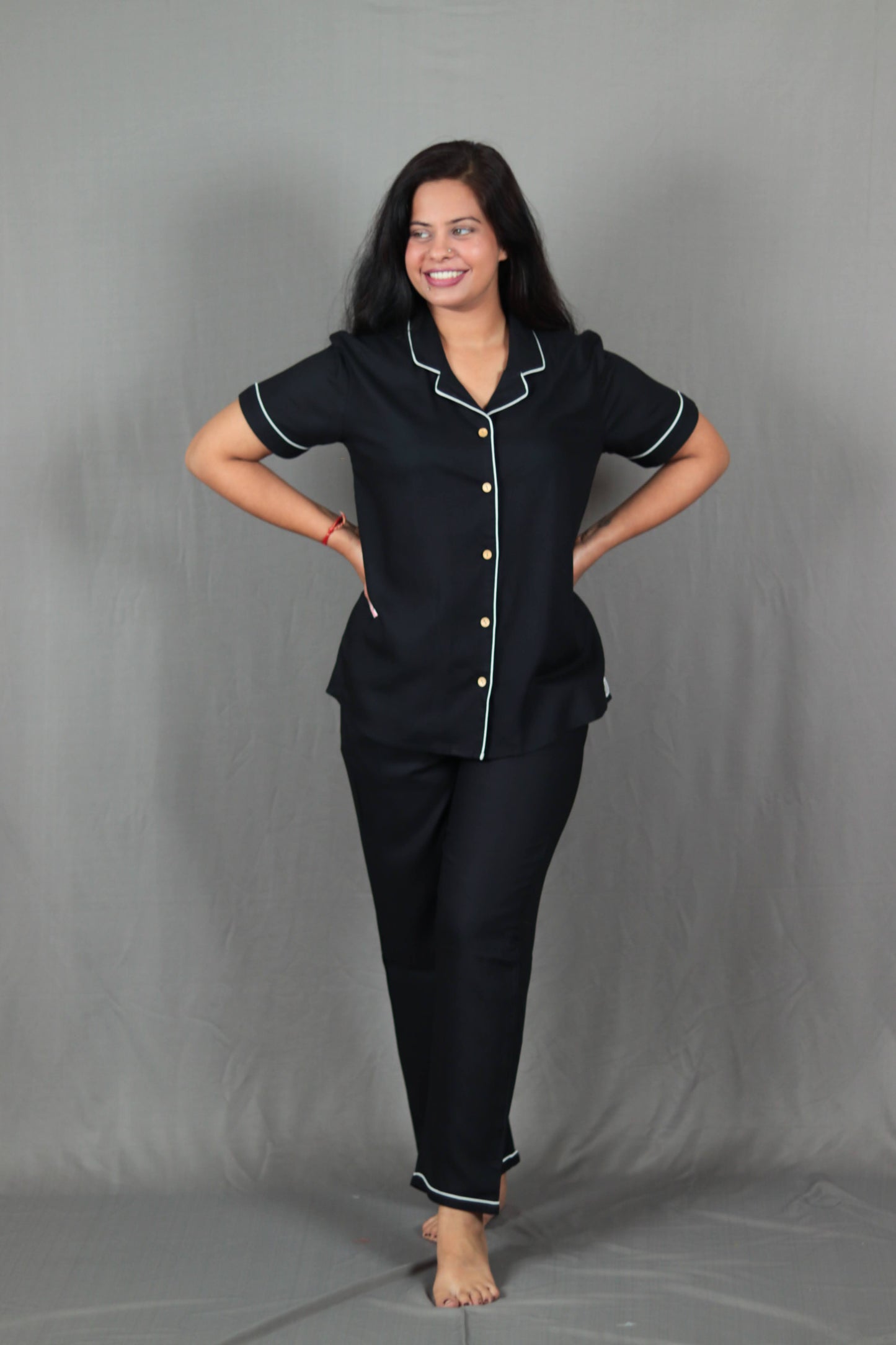 Black Long PJ Set