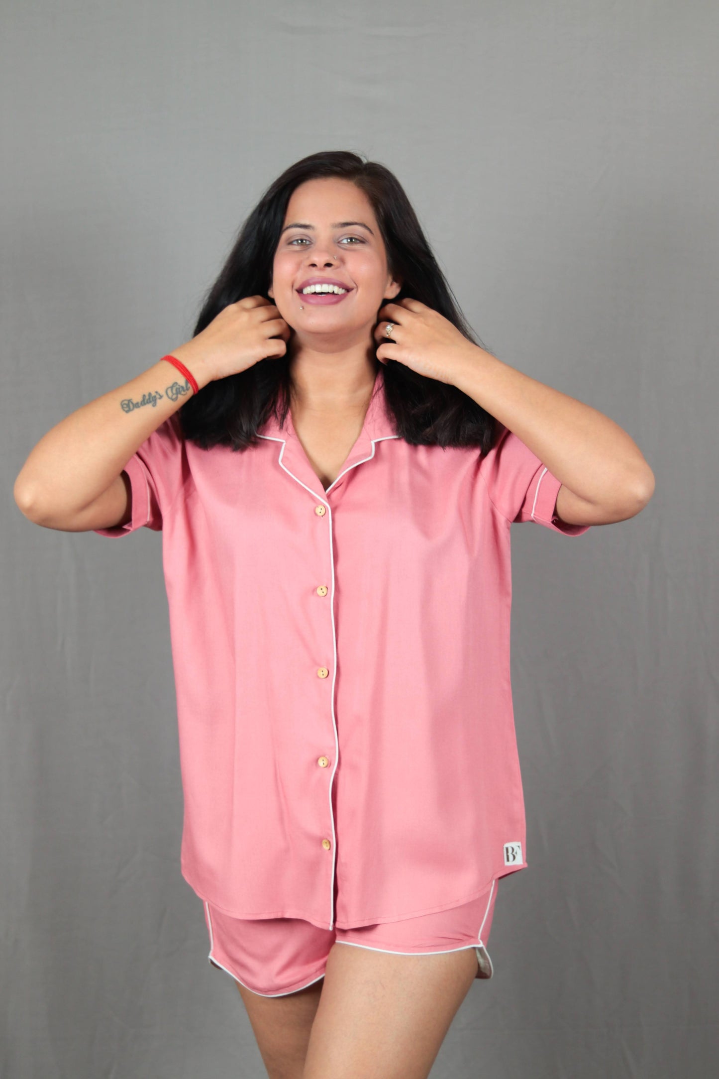 Salmon Pink Short PJ Set