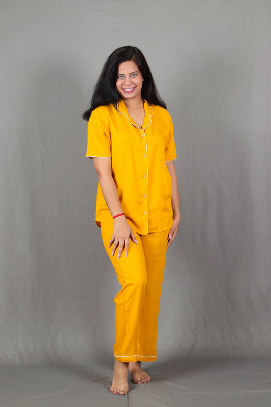 Yellow Long PJ Set