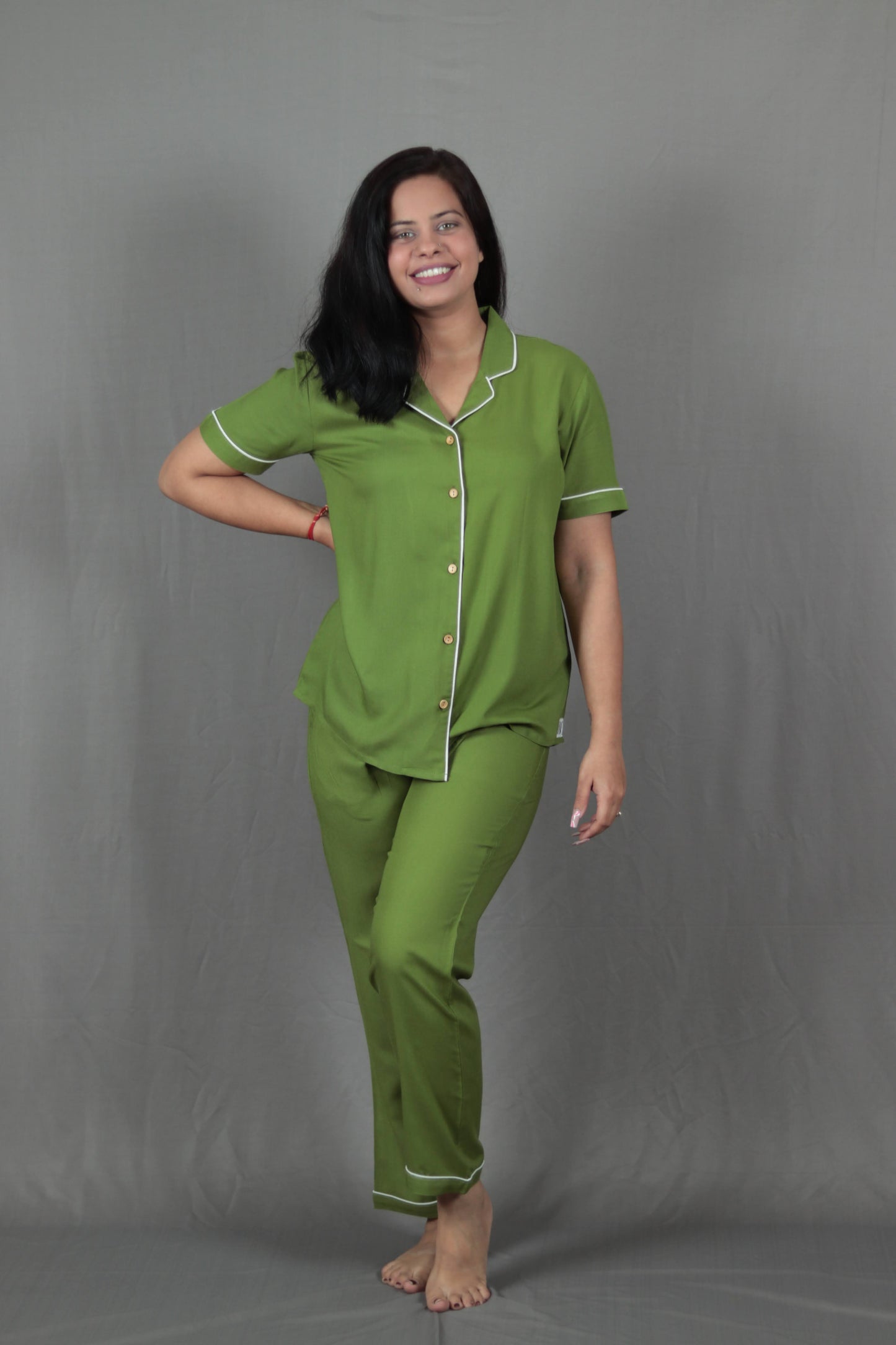 Sushi Green Long PJ Set