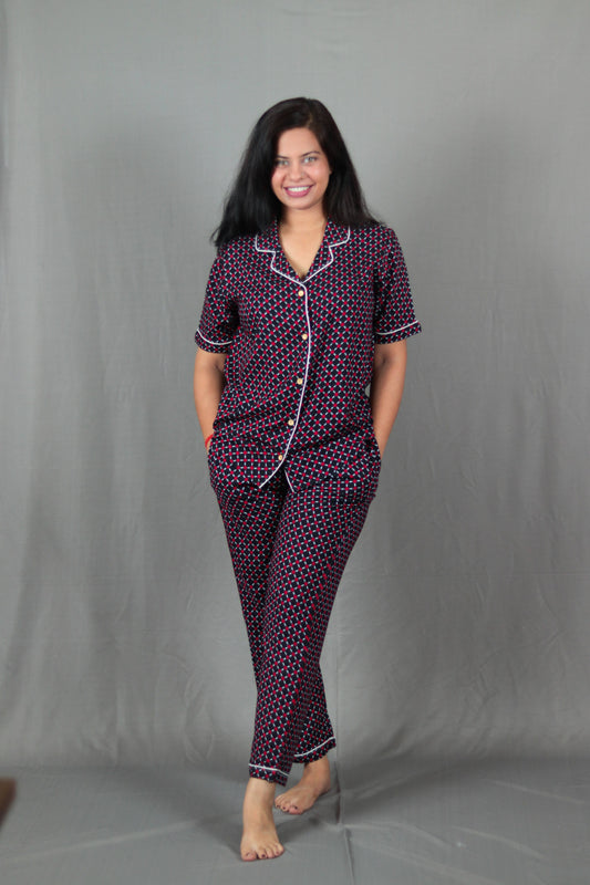 Oswald Scale Print Long PJ Set